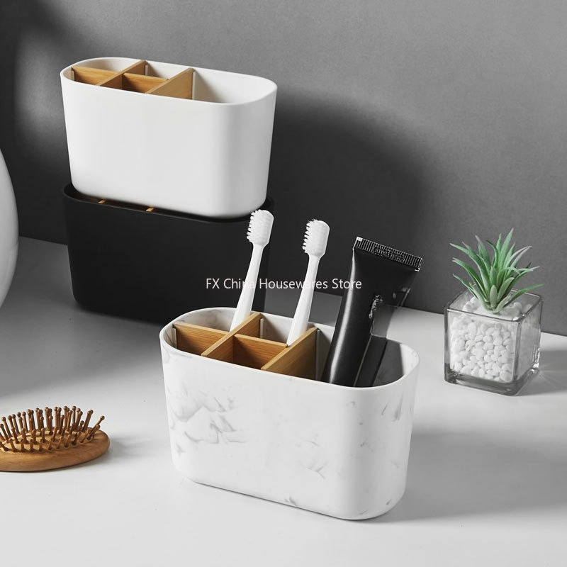 Bamboo Toothbrush Set - Bamboo Toothbrush Holder for Electric Toothbrushes