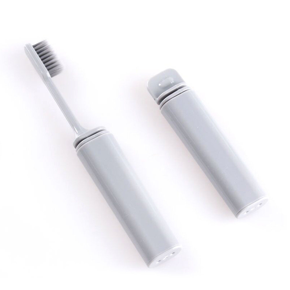 Bamboo Toothbrush Set - 2Pcs Travel Folding Portable Toothbrush Bamboo