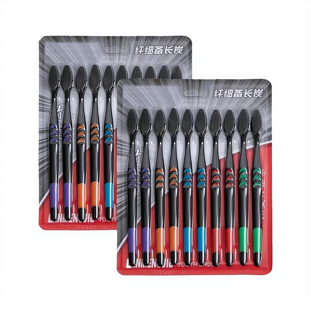 10 Pieces Packed Soft Bristle  - Bamboo Toothbrush Set 评论和价格