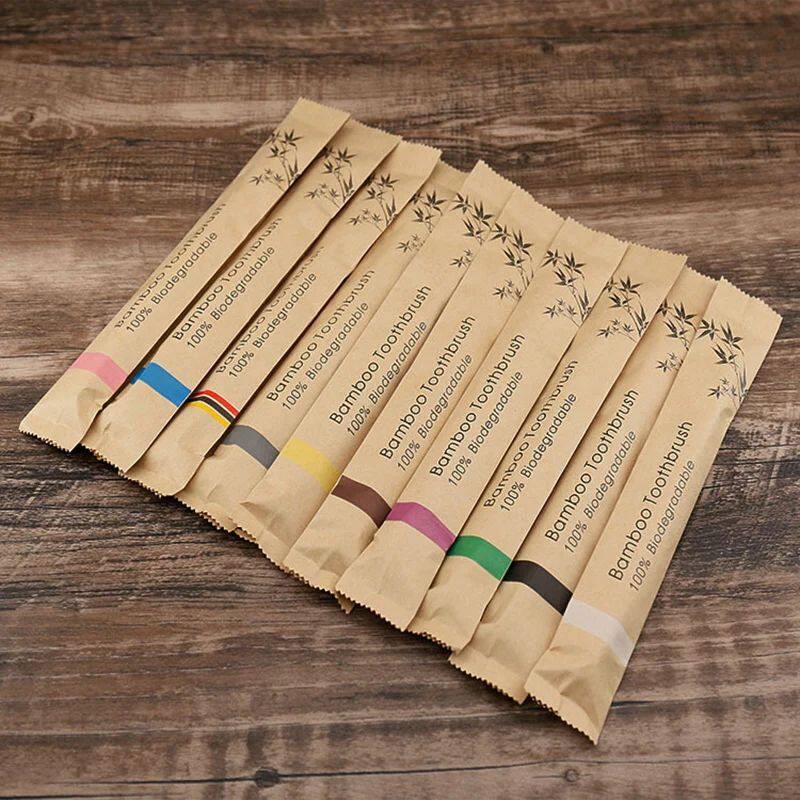 Random Color 5/10pcs Bamboo To - Bamboo Toothbrush Set 评论和价格
