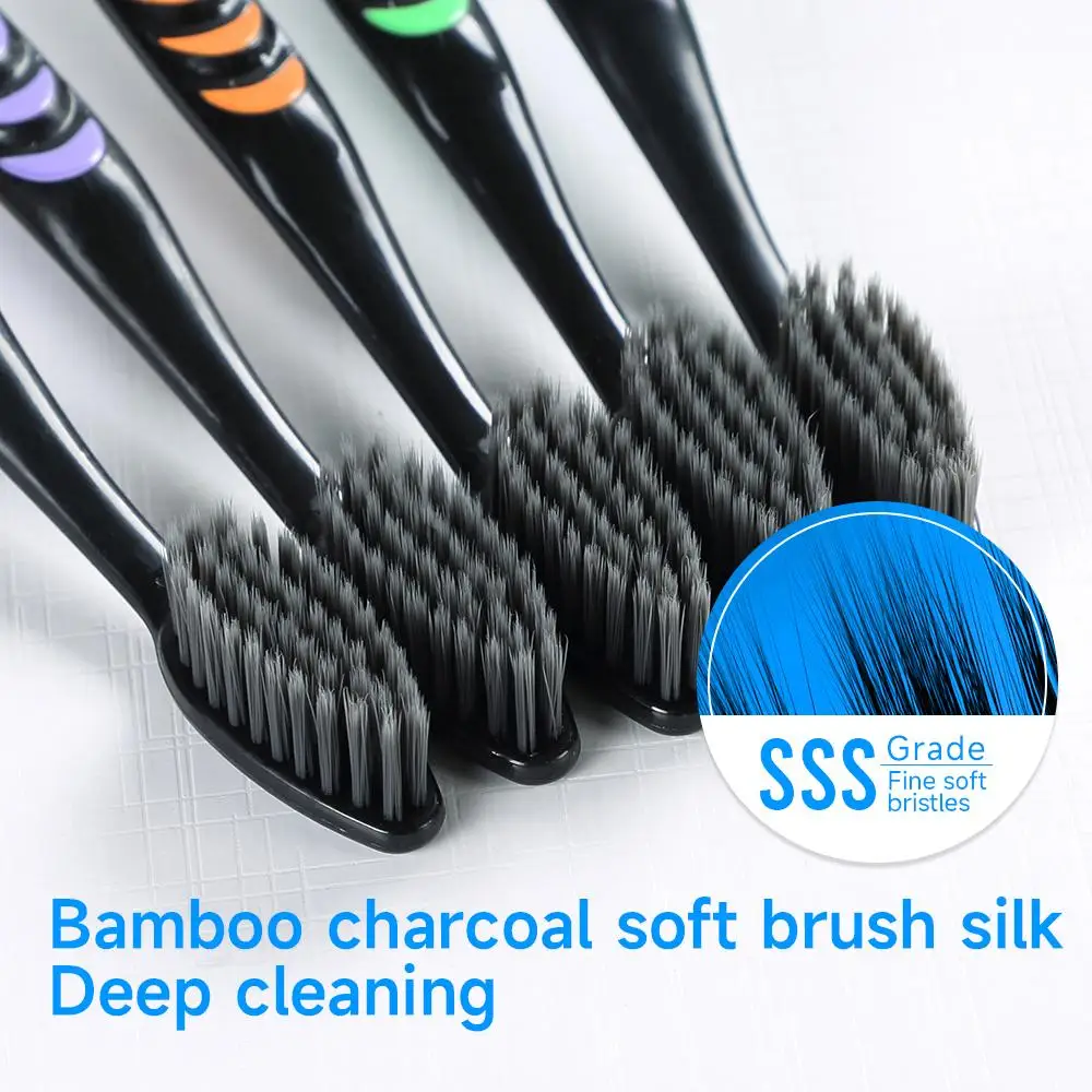 Bamboo Charcoal Soft Bristles  - Bamboo Toothbrush Set 评论和价格