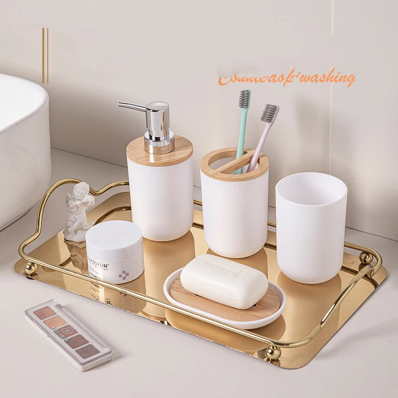 6Pcs/Set Soap Dispenser Box To - Bamboo Toothbrush Set 评论和价格
