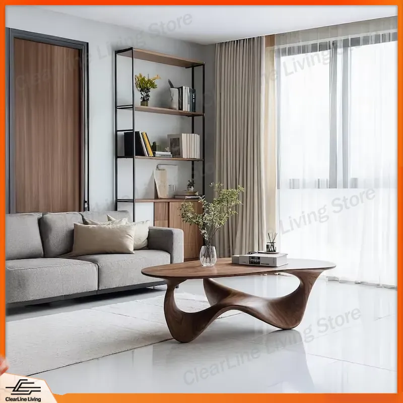 Modern Solid Wood Coffee Table - Sustainable Living Design 评论和价格